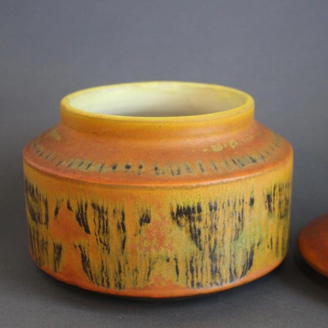 Mid-Century Italian Ceramic Bowl with Lid by Alessio Tasca, 1960s For Sale - Image 4 of 14