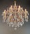 1940s Italian Baroque Revival Crystal Chandelier Rose Pink Crystals Original Candle For Sale - Image 6 of 13