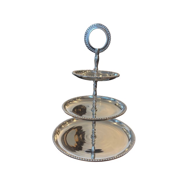 Traditional 16th Century Traditional 3-Tier Beaded Tray For Sale - Image 3 of 3