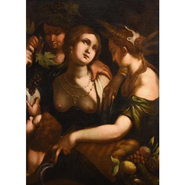 17th Century Giovanni Battista Paggi, Venus Bacchus Ceres, 1620, Oil on Canvas, Framed For Sale - Image 5 of 14