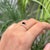 Modern East-West Emerald-Cut Blue Sapphire & Diamond Ring Size 7 in 14k Yellow Gold For Sale - Image 9 of 18