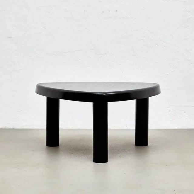 T23 Black Wooden Side Table by Pierre Chapo, 2020 For Sale - Image 11 of 12