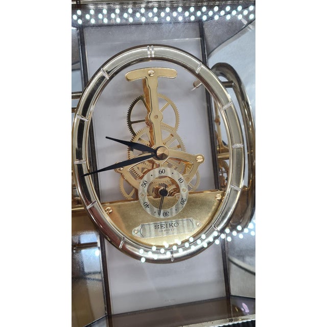 Japanese Seiko Quartz Table Clock, 1970s For Sale - Image 10 of 17