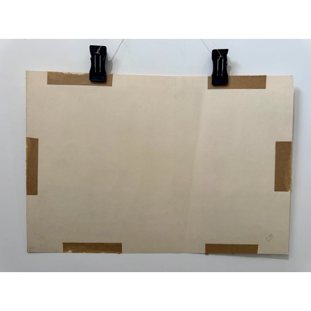 Henry Emil Salloch Original Watercolor on Paper Arid Plain Landscape, 1951. For Sale In Atlanta - Image 6 of 7