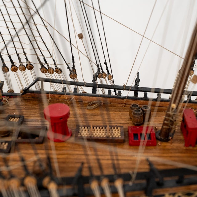 Late 19th Century Italian Amati HMS Fly Ship Model, Hand-Assembled, 1:64 Scale, Restored For Sale - Image 5 of 18