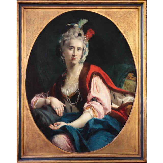 Saverio Dalla Rosa, Portrait of Angela Guggerotti Fracastoro, Oil on Canvas, 18th Century, Framed For Sale - Image 6 of 6