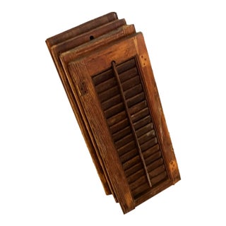 Vintage Louvered Wooden Shutters For Sale