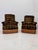 Pair of French Art Deco His & Hers Armchairs in Geometric Velvet, Circa 1930s For Sale In Atlanta - Image 6 of 17