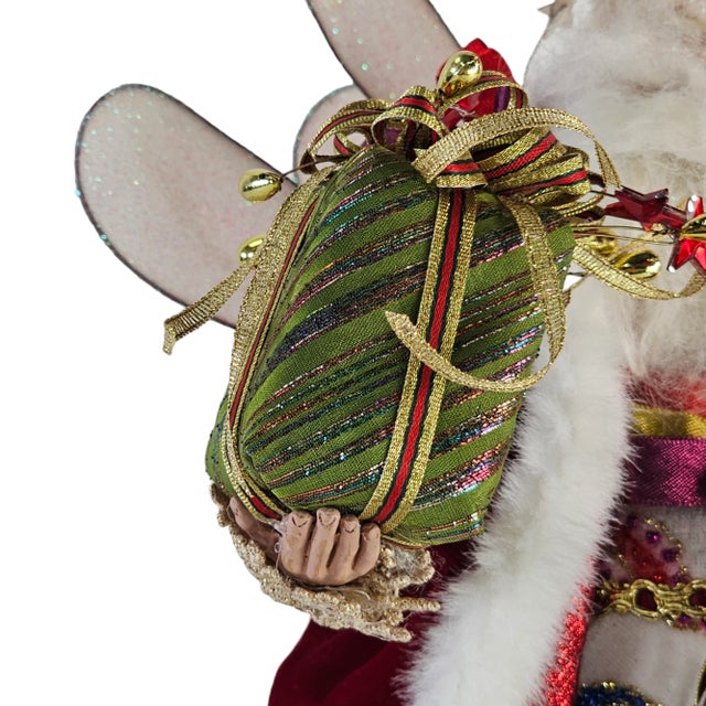 2000 - 2009 Mark Roberts Retired Limited Edition "Jolly Sitting Santa Small” 18" 81/750 Coa For Sale - Image 5 of 10