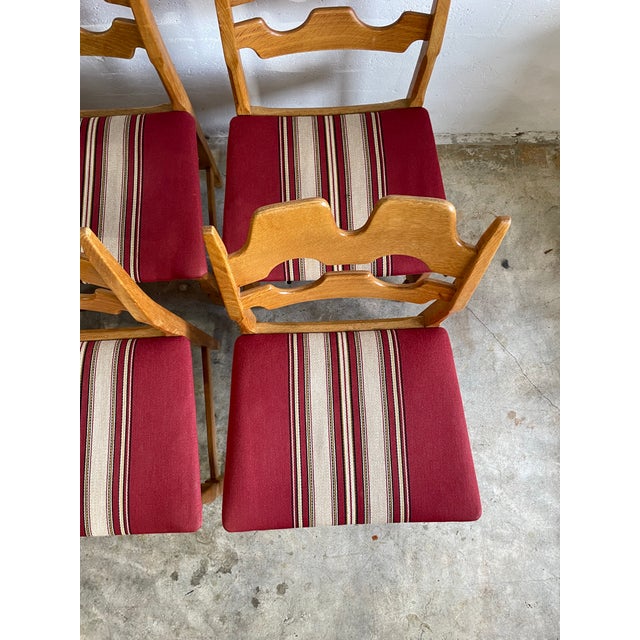 Henning Kjaernulf Oak Razorbacks Dining Chairs Primitive Brutalist Oak For Sale - Image 9 of 10