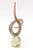 This lovely tall vintage Murano glass sculpture is a twisted swirl of a knot of glass. The colors are shades or orange, to...