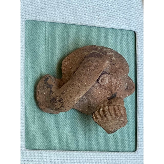Tribal Antique Framed Shadowbox of Pre-Columbian Style Coastal Peruvian Artifacts For Sale - Image 3 of 13