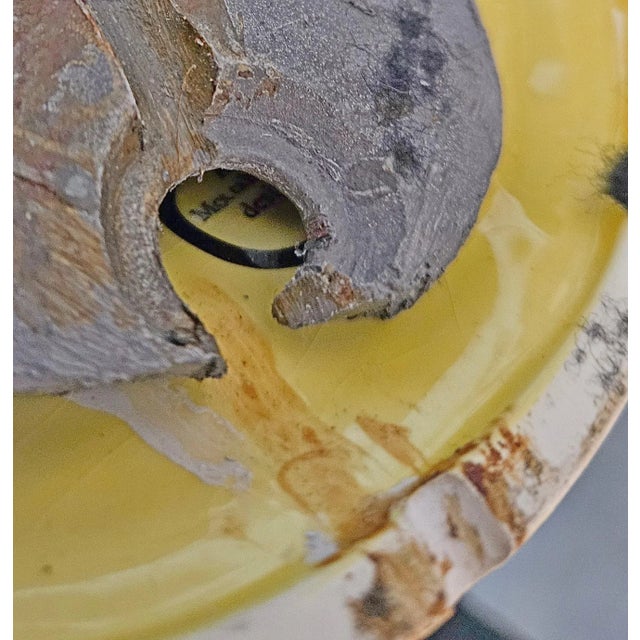 1970's Mottahedah Yellow Crepe Candlestick Lamps - a Pair For Sale - Image 10 of 12