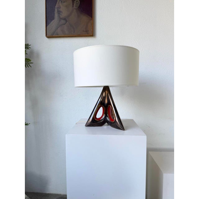 1950s Free-Form Ceramic Table Lamp, 1950s For Sale - Image 5 of 18