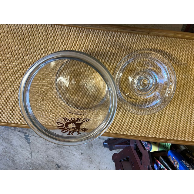 Glass Vintage “Cookie World” Advertising Counter Snack Glass Jar With Lid For Sale - Image 7 of 7