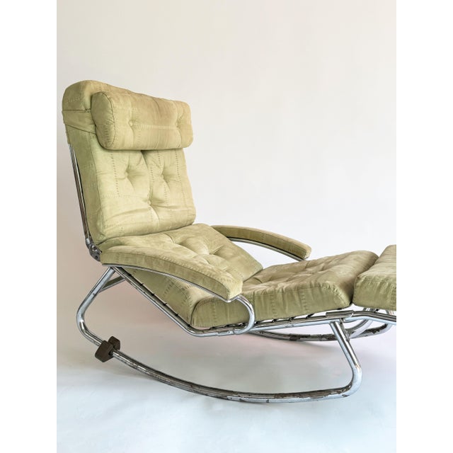 Vintage Recliner with Tubular Steel Frame, 1970s For Sale - Image 9 of 12