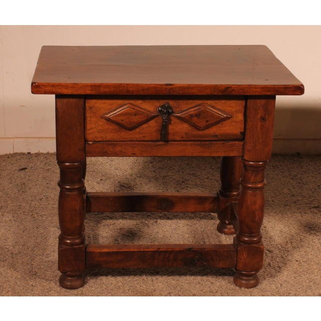 Pair of Spanish walnut bedside tables in the Haute Epoque style A very beautiful and rare pair with a superb medium walnut...