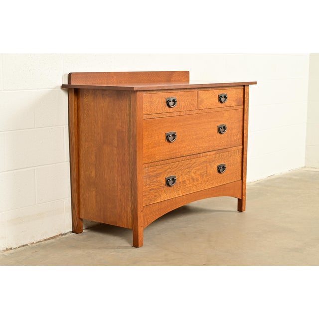 Stickley Stickley Harvey Ellis Collection Mission Oak Arts & Crafts Dresser or Chest of Drawers For Sale - Image 4 of 14