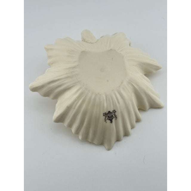 Ceramic Vintage Ceramic Grape Leaf Catchall For Sale - Image 7 of 8