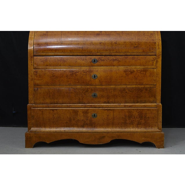 Biedermeier 19th Century Biedermeier Walnut Secretary Desk For Sale - Image 3 of 13
