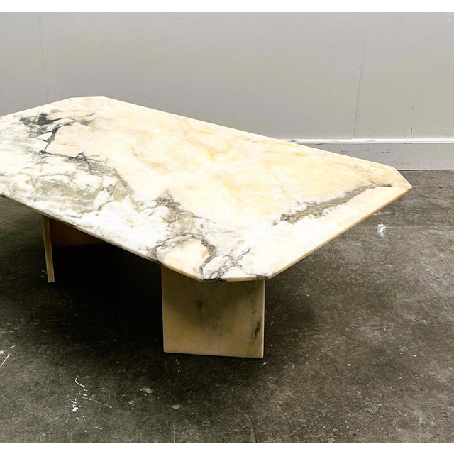 Vintage Pink and Gray Marble Coffee Table, Italy, 1980s For Sale - Image 6 of 10