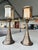 Contemporary Contemporary Hammered Tin & Glass Hurricane Candleholders - Set of 2 For Sale - Image 3 of 5
