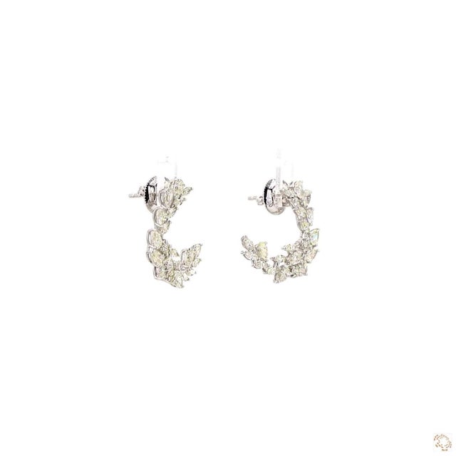 0.24 Carat Round Brilliant Cut Diamond Gold Earrings, Pair For Sale - Image 9 of 9