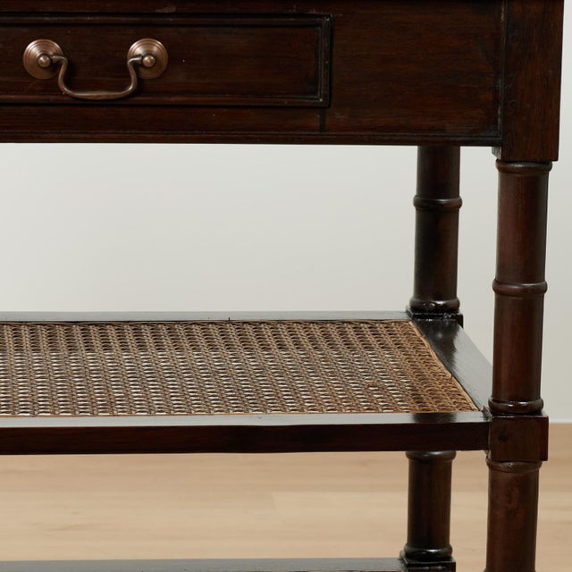 Pair of Antique British Colonial Rosewood Three Tiered Stands For Sale - Image 11 of 18