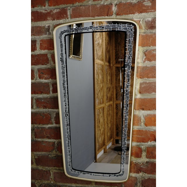 Silver Mid-Century Free-Form Mirror, 1950s For Sale - Image 8 of 10