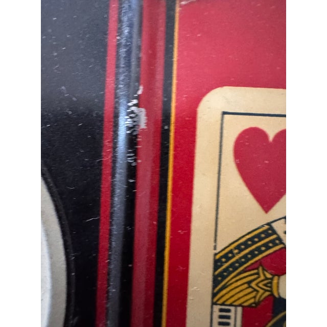 Rare 1930s Michigan Rummy Vintage Game Tray With Card Design For Sale - Image 4 of 10