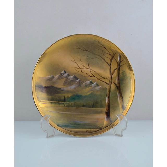 1980s Hand-Painted Porcelain Plates from Carlos Alberto Spina, 1980, Set of 2 For Sale - Image 5 of 17