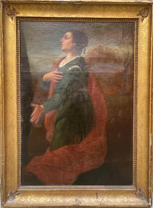 Lambertini, Female Subject, 1800s, Oil on Canvas, Framed