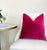 Raspberry Pink 20x20 Velvet Throw Pillow With Feather Down Insert For Sale - Image 4 of 5