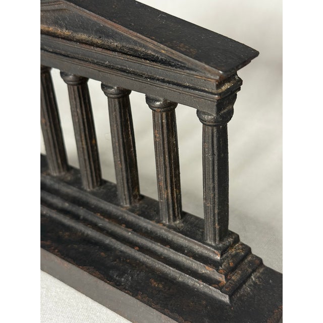 Black Early 20th Century Neoclassical Greek "Parthenon" Cast Iron Architectural Element Decorative Object For Sale - Image 8 of 11