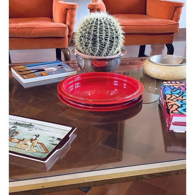 1970s Red Centerpiece / Tray by Gianfranco Frattini, Italy, 1970s For Sale - Image 5 of 17