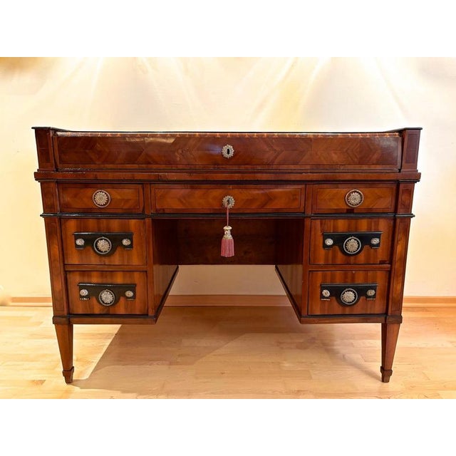 Absolute extraordinary and rare late 18th century roll top writing desk from the period around 1790/1800 in Austria. This...