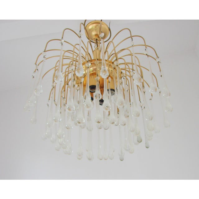 Chandelier by Paolo Venini, 1970s, in Very Good conditions. Designed 1970 to 1979 Up to 250V (Europe/UK Standard).The...