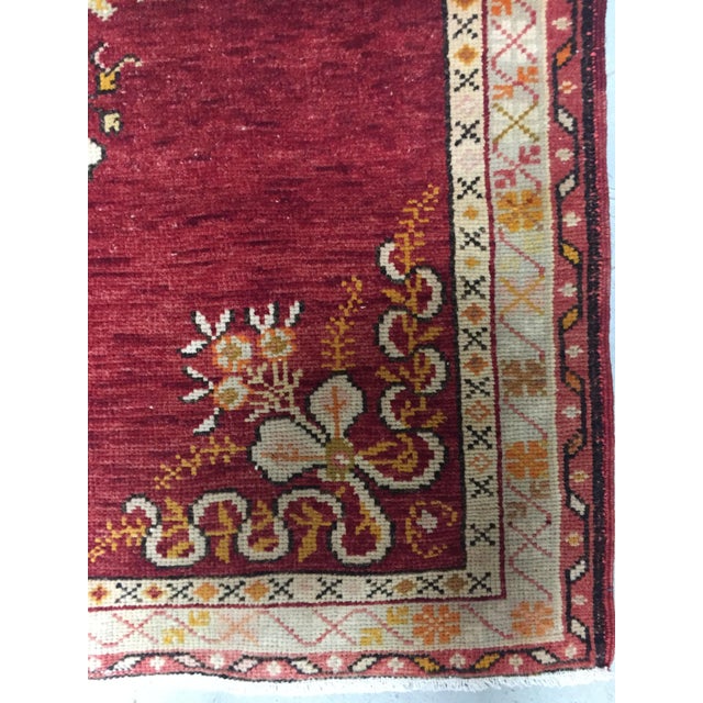 Textile Vintage Turkish Oushak Rug 3'6 X 6'7 For Sale - Image 7 of 8