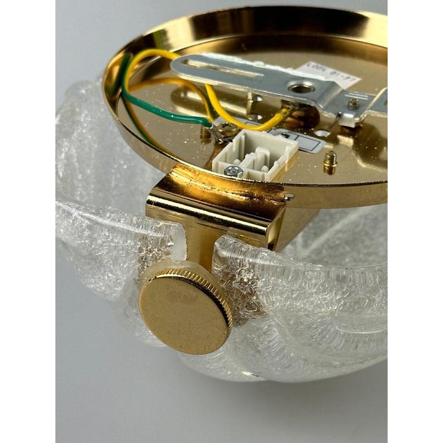 Spage Age Wall Lamp in Glass & Brass, 1970s For Sale - Image 9 of 18