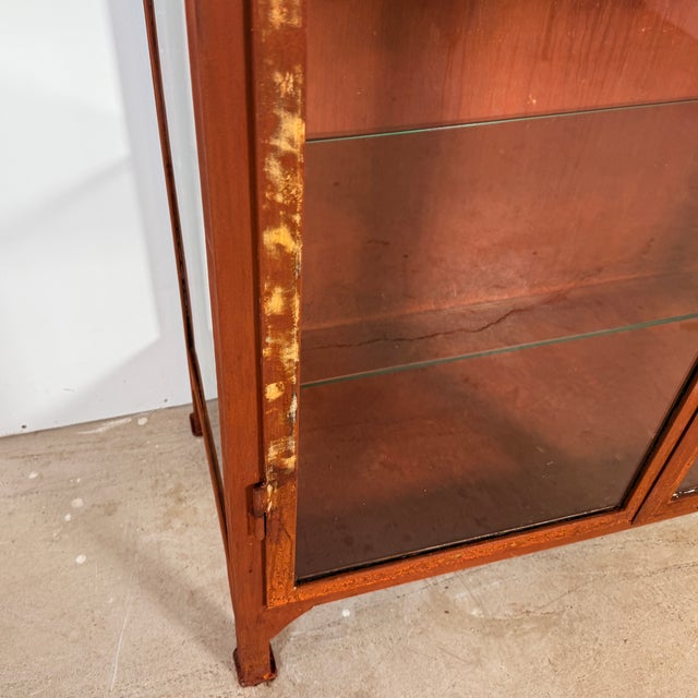 Vintage Mancave Doctors Display Case with Rust Treatment, 1966 For Sale - Image 16 of 18