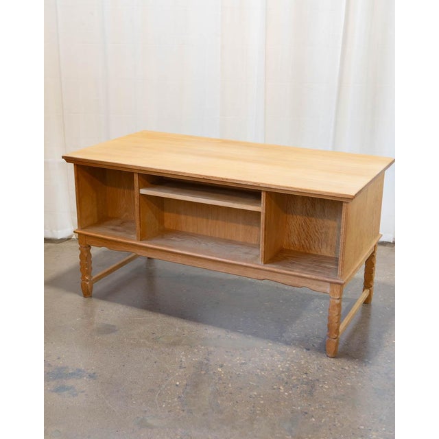 Danish Oak Writing Desk Attributed to Henning Kjærnulf, C. 1970s For Sale - Image 10 of 15