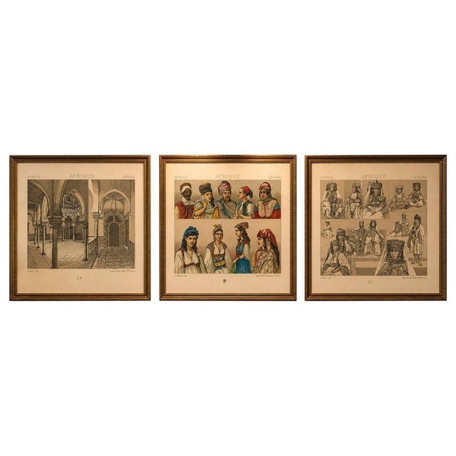 Racinet, Afrique: North African Architecture & Costume, 1888, Lithographs, Set of 3 For Sale - Image 10 of 10
