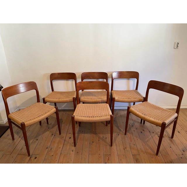 Vintage Teak Dining Chairs by Niels Otto Møller for J.L. Møller, 1950s, Set of 6 For Sale - Image 9 of 9