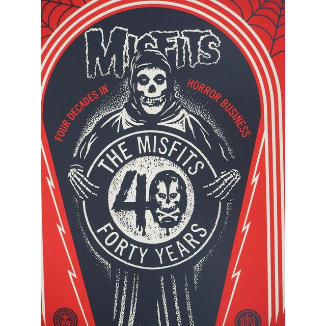 Contemporary Shepard Fairey, MISFITS 40TH Crypth, Lithograph For Sale - Image 3 of 7