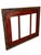 Gothic Heavy Metal Three-Opening Canvas Frame With Burgundy and Bronze-Tone Finish For Sale - Image 3 of 9