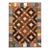 Turkish Retro Kilim Flatweave Wool 5x7 Brown, Blue, Green & Orange Handmade Area Rug #1142020 For Sale