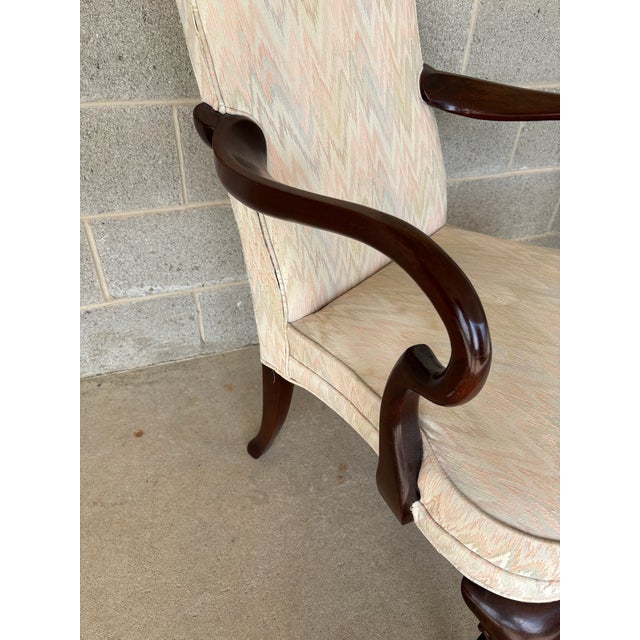 Hickory Chair Mahogany Gooseneck Georgian Style Fireside Chairs - A Pair For Sale In Philadelphia - Image 6 of 15