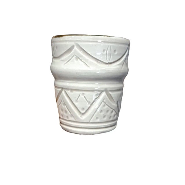 Moroccan White Moroccan Brusseline Coffee Cups- Set of 4 For Sale - Image 3 of 5