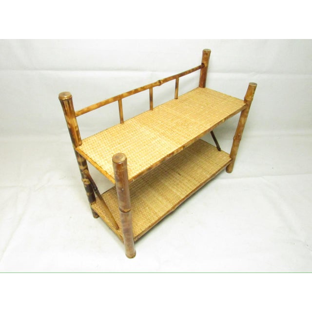 Antique English Bamboo Shelf Stand For Sale - Image 12 of 13
