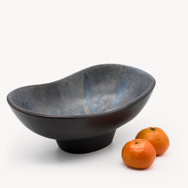 Mid-Century Ceramic Footed Bowl by Fridegart Glatzle for Karlsruher Majolika, Germany, 1970s For Sale - Image 11 of 11